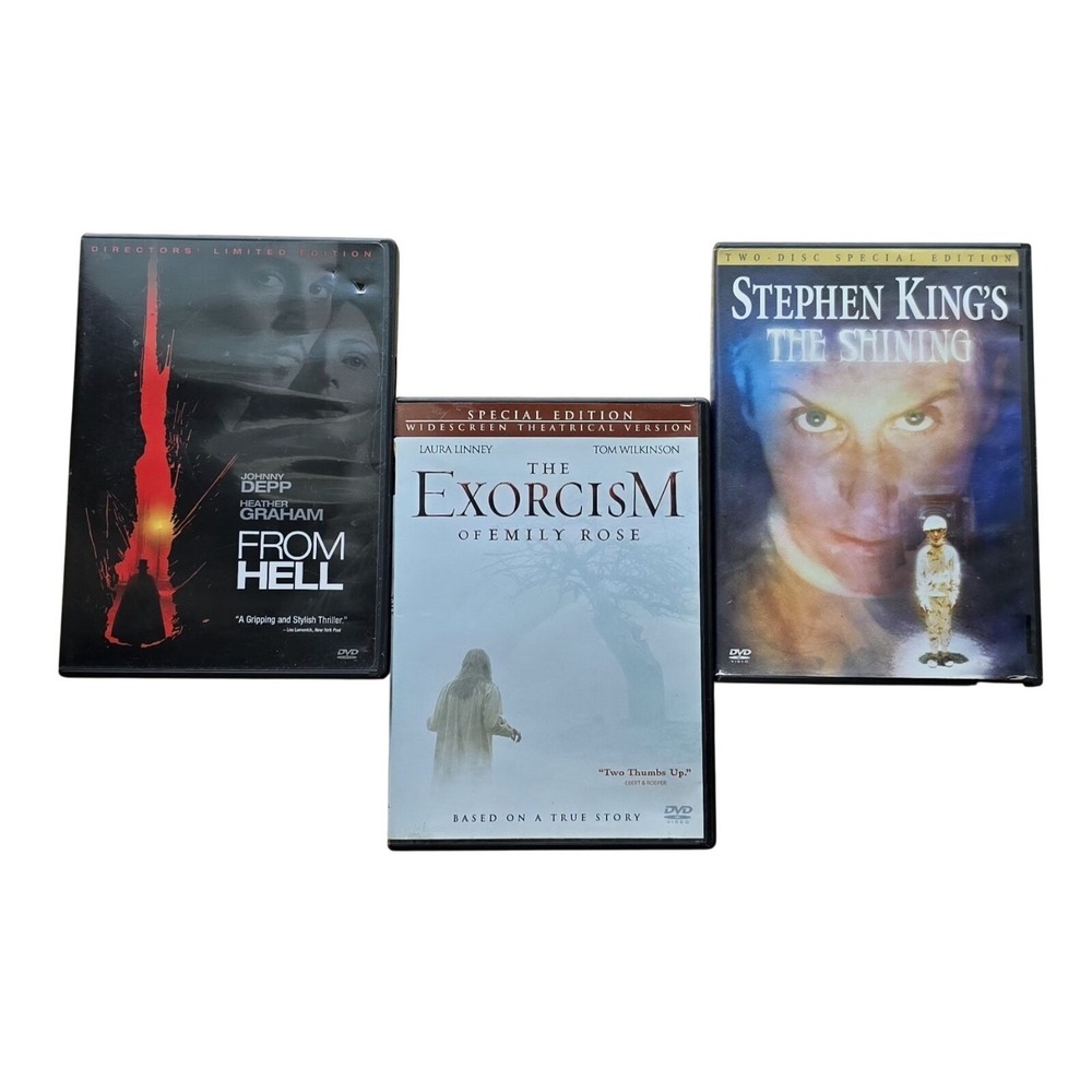 Horror Movie DVD Bundle- The Shining, From Hell, Exorcism Of Emily Rose